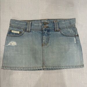 Blue Denim Mini Skirt